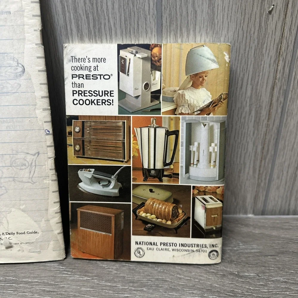 Lot of 3 Vintage Cookbooks Home Canning Presto Pressure Cookers Italian Cooking
